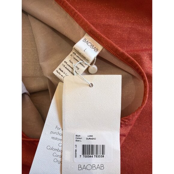 Baobab Luana Cut Out Maxi Dress Durazno Orange Womens Size Large - Picture 12 of 12